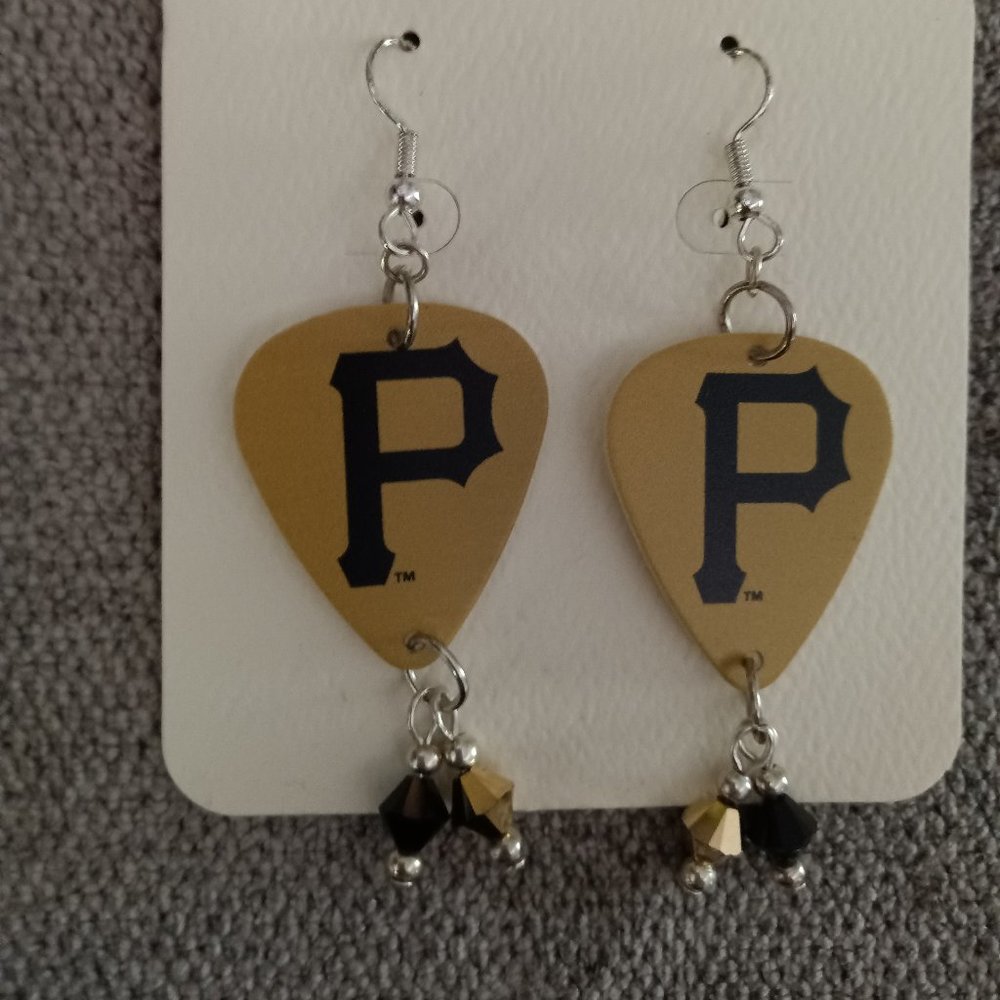 PITTSBURGH PIRATES GUITAR PICK EARRINGS